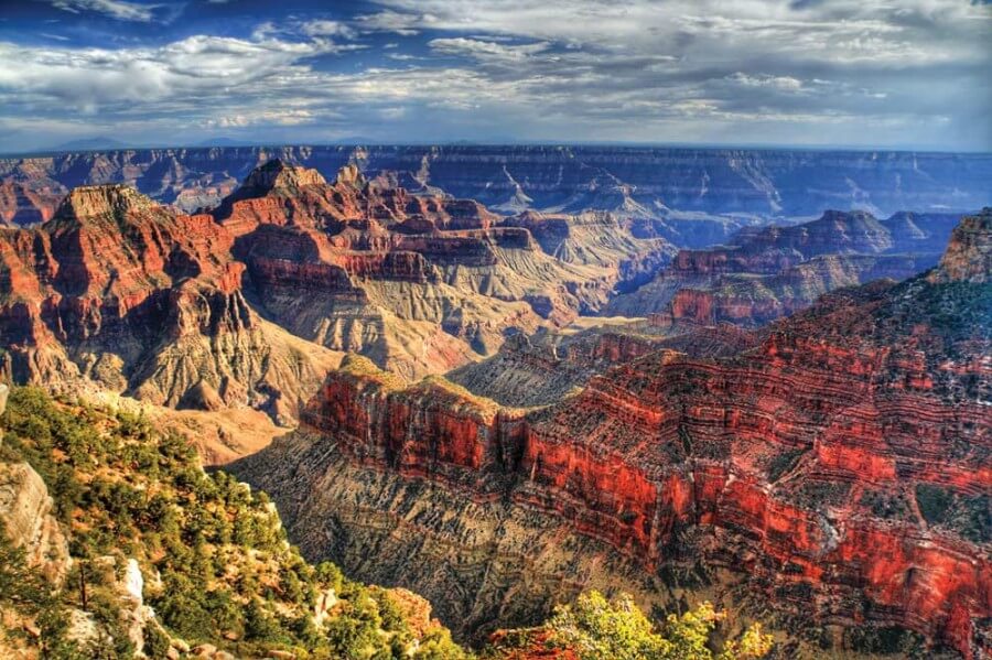 The Grand Canyon showing layers of the Earth's stratum history.