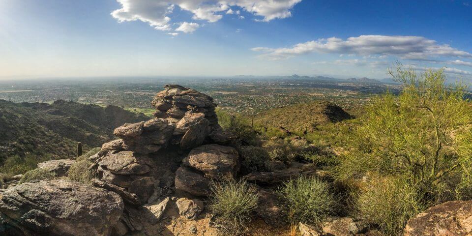South Mountain looking over the city of Phoenix.