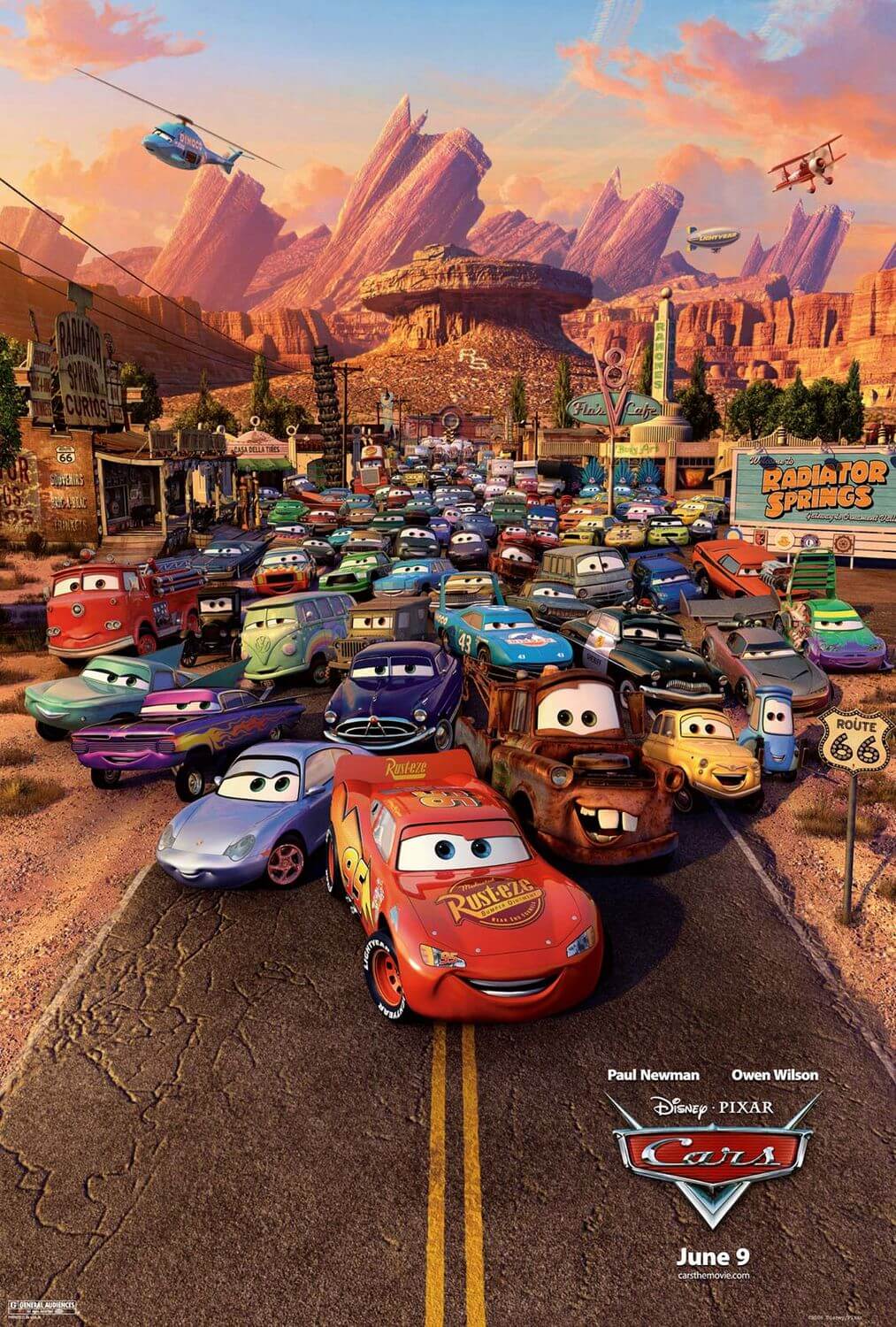 The Monument Valley movie poster of Disney and Pixar's Cars.