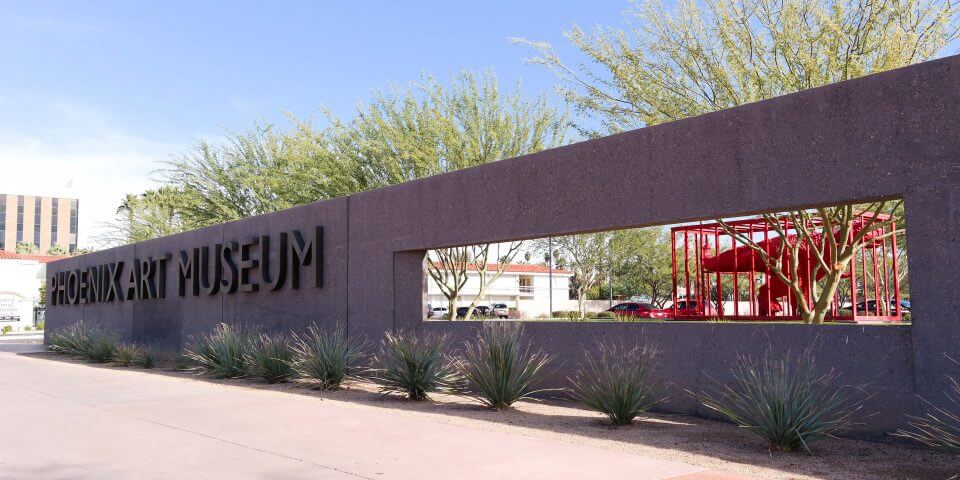 The exterior sign of the Phoenix Art Museum.