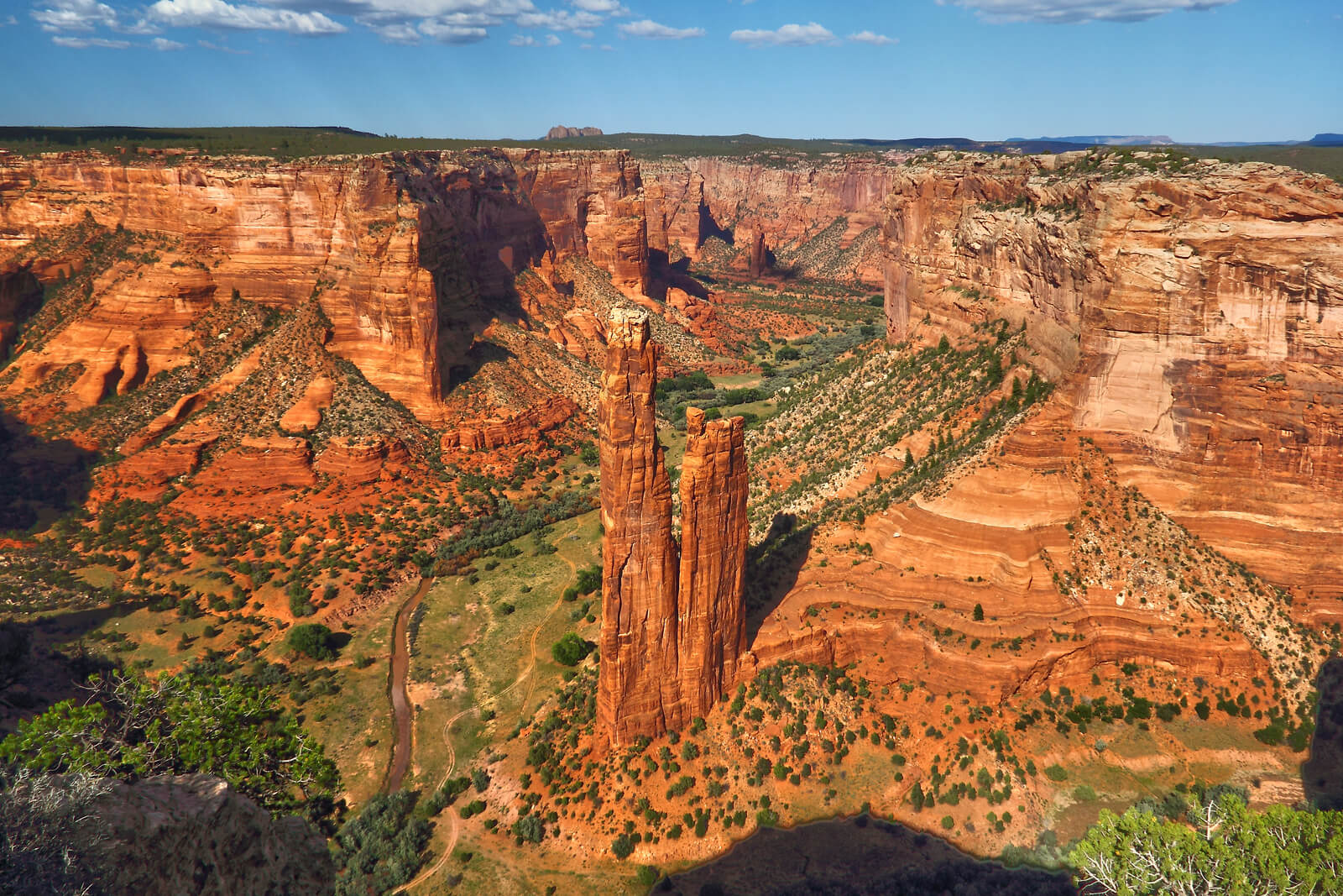 Aerial shot of Canyon de Chelly. Looking down on Spider Rock. 
Flickr User RH&XL