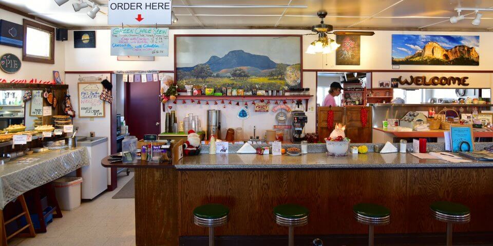 "Pei-O-Neer Cafe" in Pie Town, New Mexico - Photo by Larry Lamsa