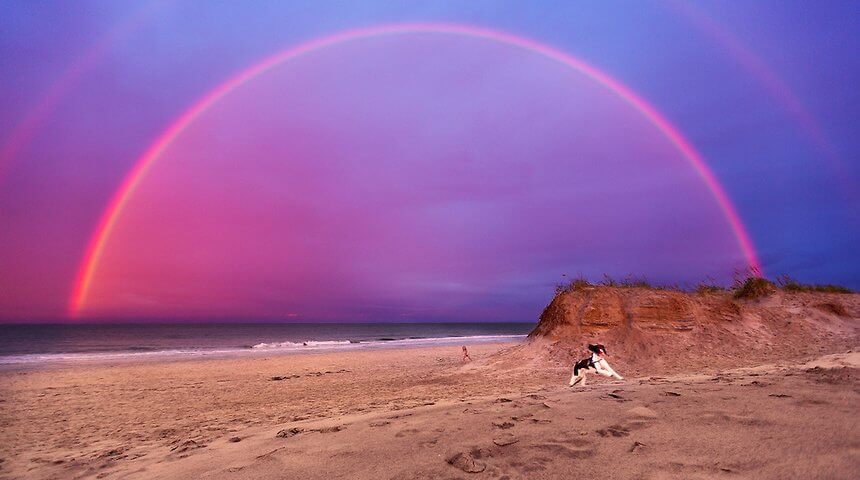 North Carolina rainbows in the Outer Banks.
