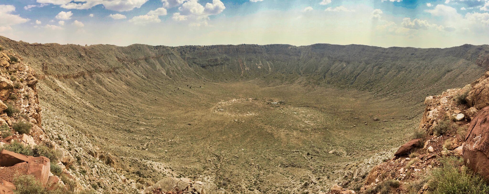 Barringer Crater, also known as Meteor Crater, near Winslow, Arizona.