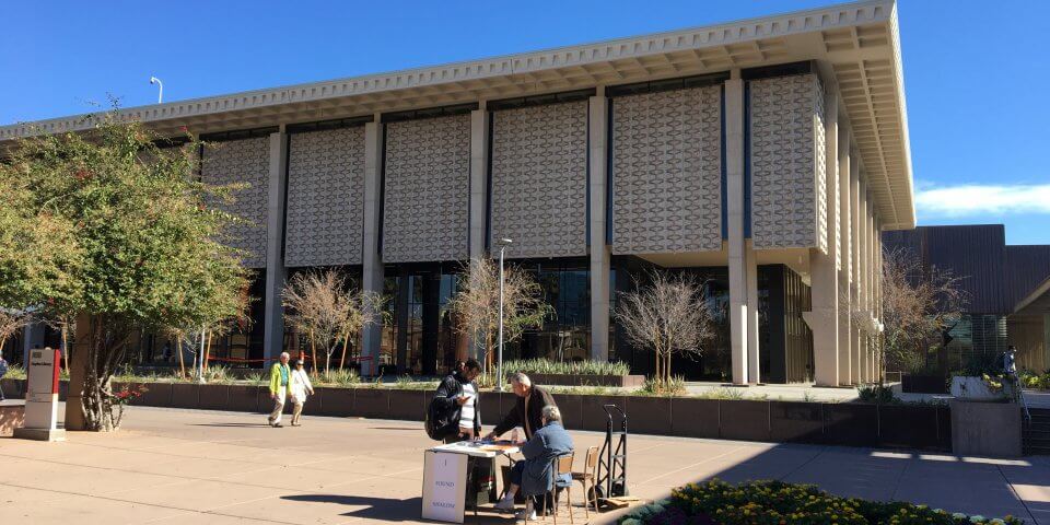 Hayden Library on Arizona State University's Tempe, Arizona campus.
