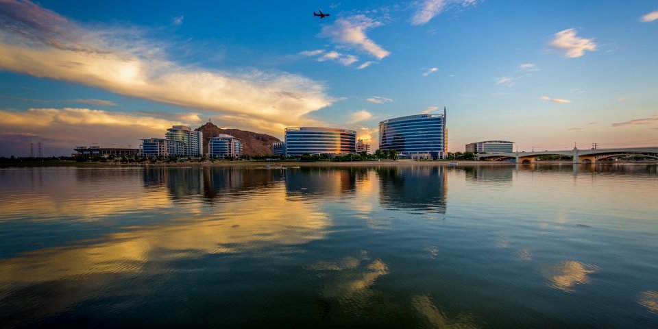Tempe Town Lake is one of the most popular lakes in Arizona.