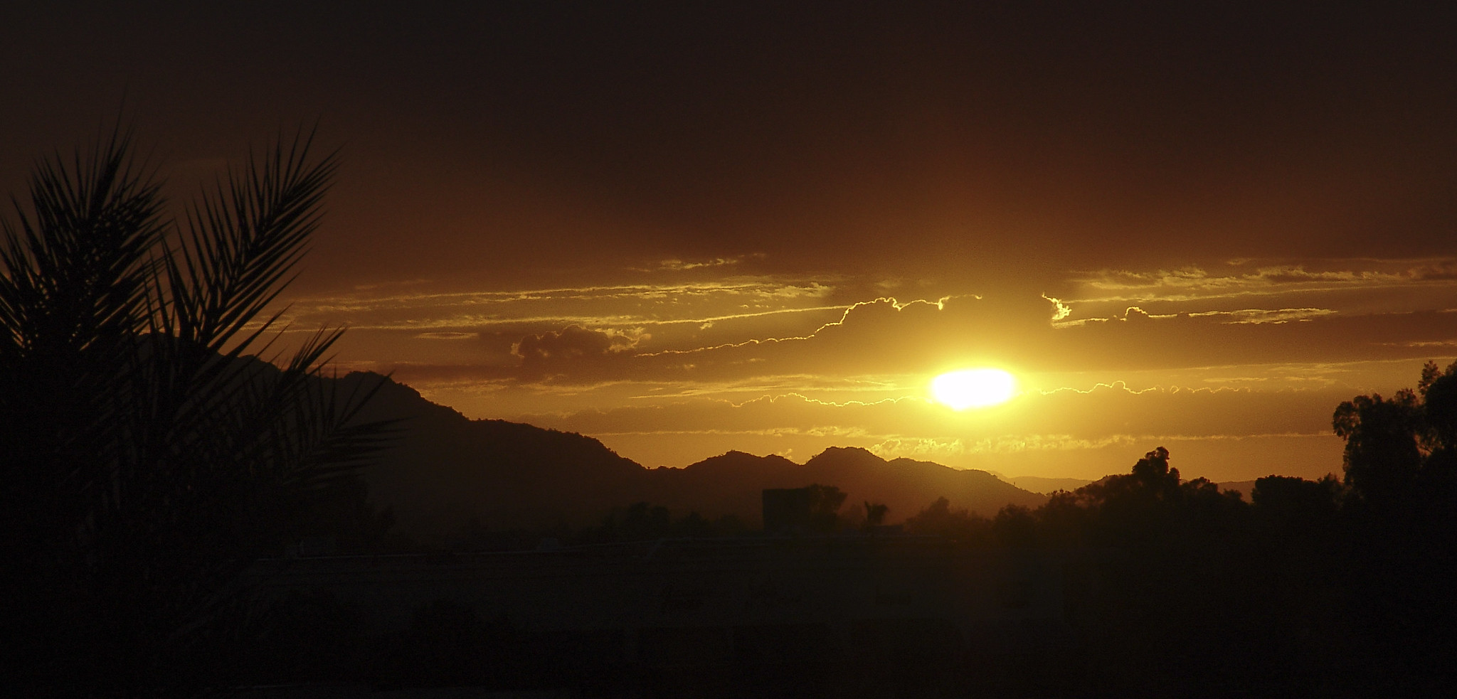 The golden sun sets over Phoenix, Arizona, reminding us that all will be okay as long as the sun sets and sun rises, the coronavirus won't beat us.