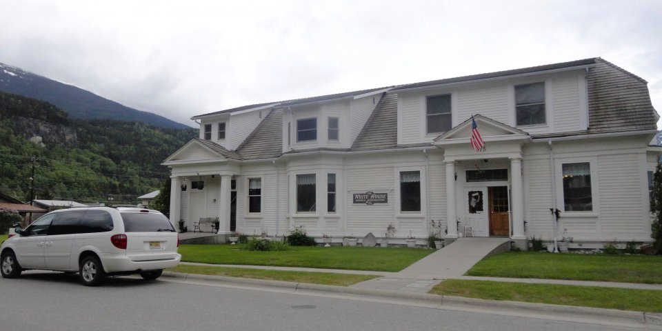 Outside the White House Bed and Breakfast in Skagway, Alaska.
