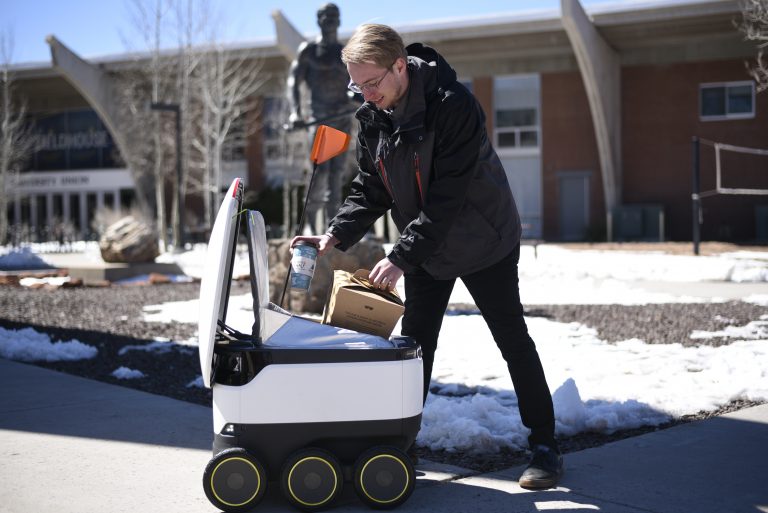 Starship Robots Delivery Arizona Restaurants with a robot