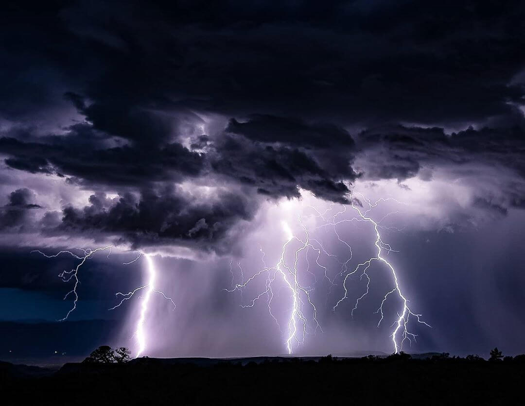Powerful Monsoon Season AZ Scary Lightning