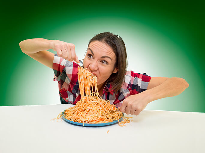 Speed Eating Pasta Michelle Lesco