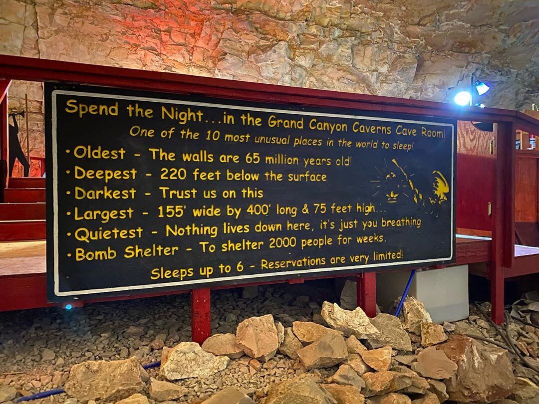 Grand Canyon Caverns room