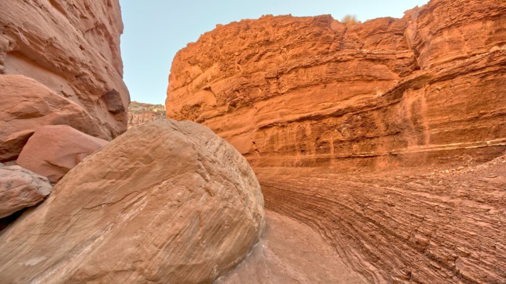 Upper Cathedral Wash in Glen Canyon recreation area Arizona.