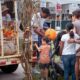 Pumpkin distribution to the families at fall festival.